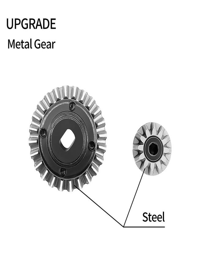 GLOBACT FCX24 Axle Diff Gear Set 12/24T Steel Bevel Gear for FMS 1/24 FCX24 1/18 FCX18 RC Upgrade (2PCS) - Image 4